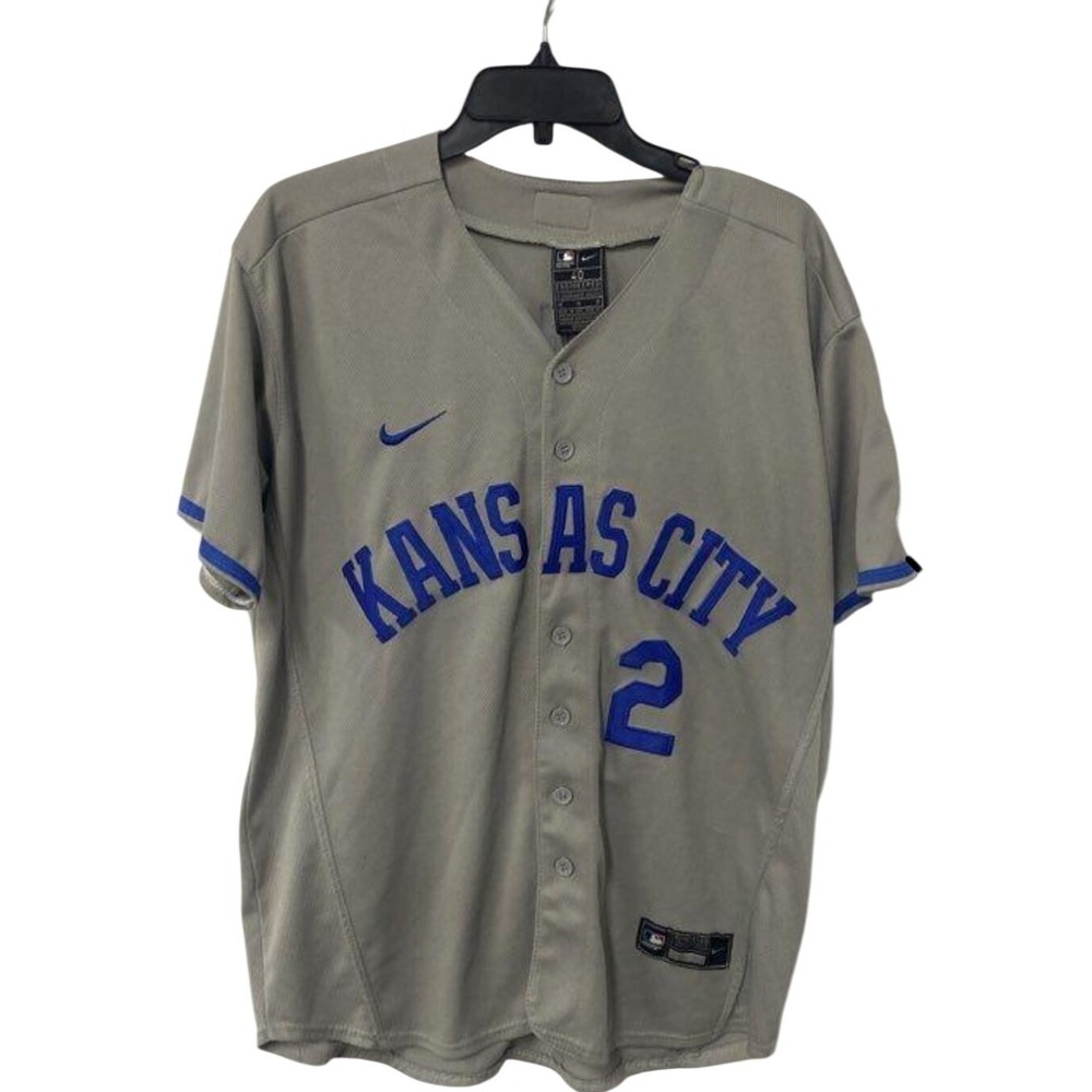 Nike Kansas City Royals Michael A. Taylor #2 Authentic Jersey Grey Mens 40 M